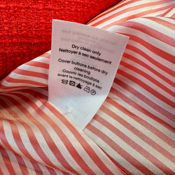 Veronica Beard Nayeli Fringe Dickey Jacket Long Line Watermelon Size 2 - Picture 14 of 16